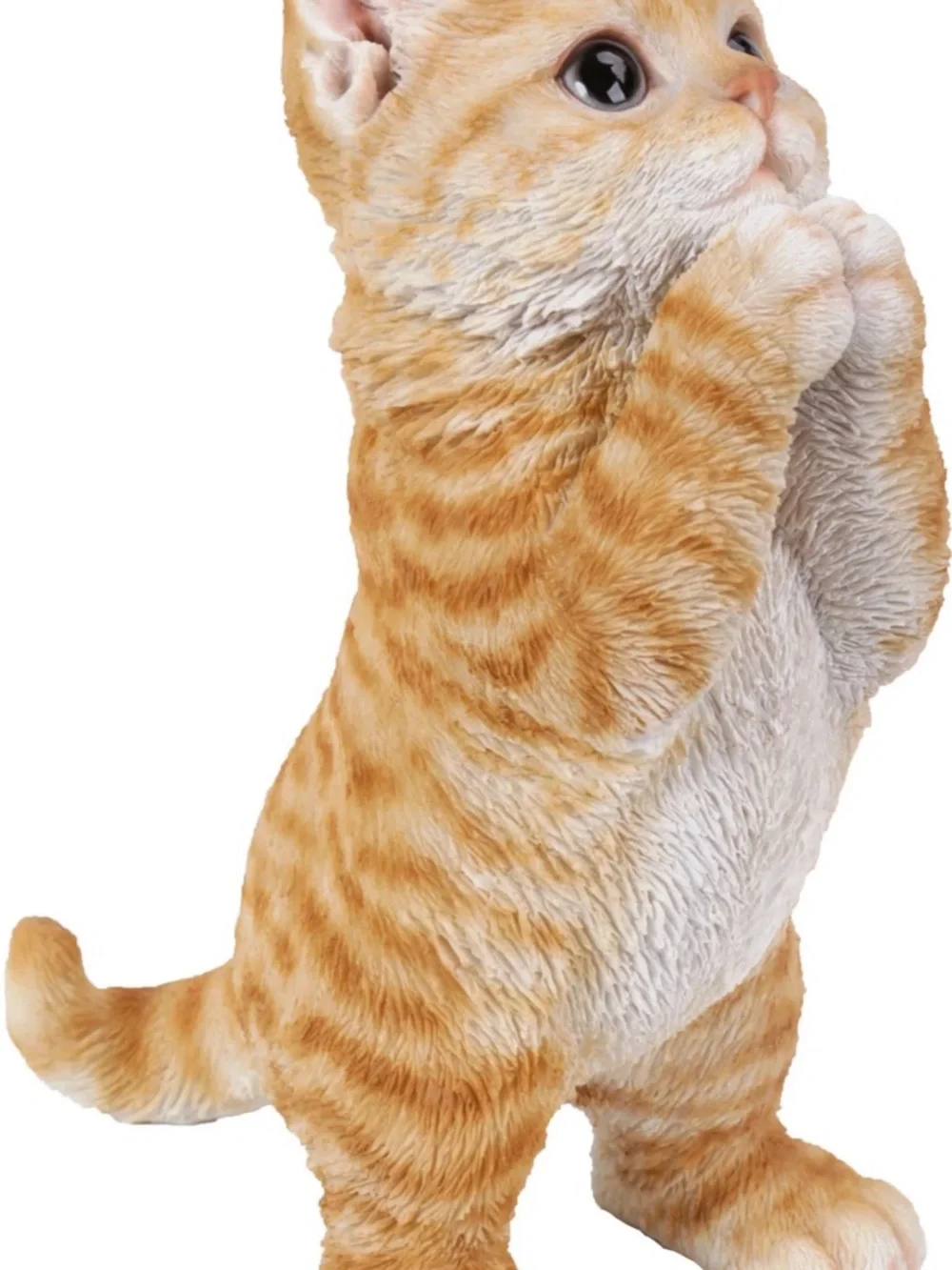 Adorable Orange Tabby Cat Toy - Cute Standing Kitten